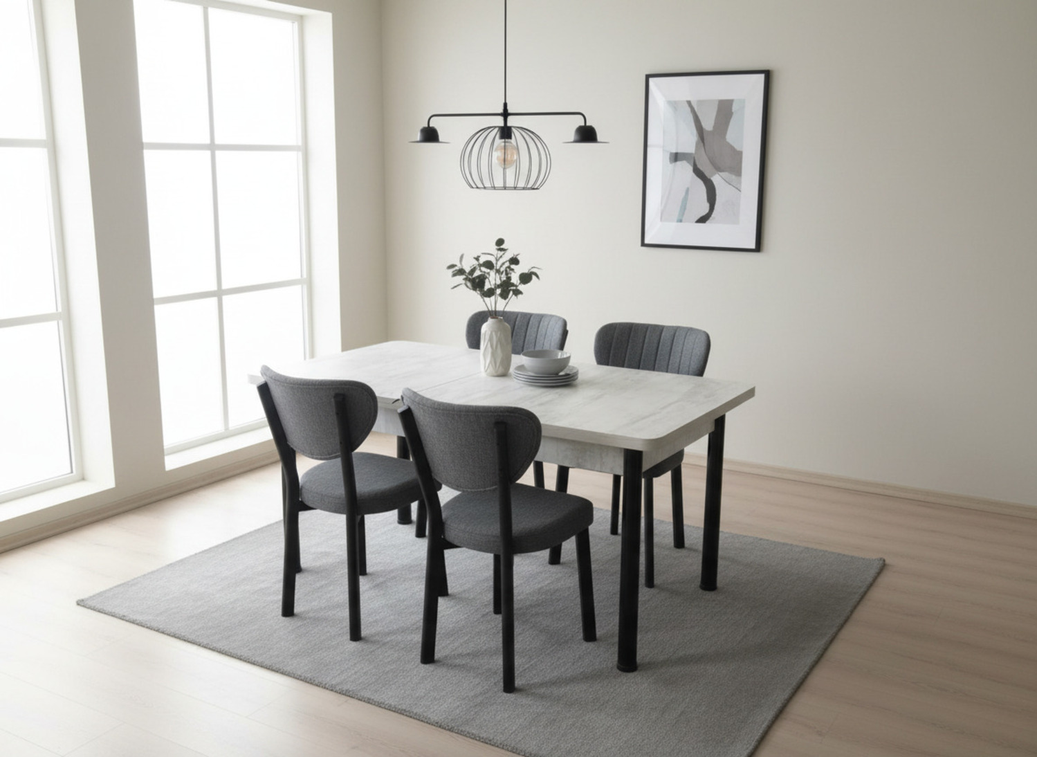 KELEBEK MASA SANDAYLE TAKIMI